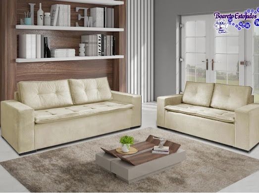 SOFÁ DOIS E TRÊS LUGARES ESTILO DECOR R7