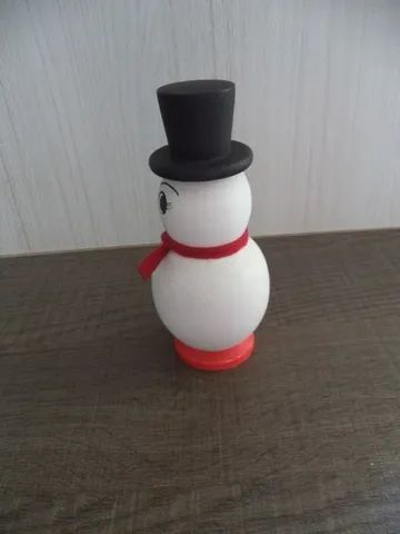 Paliteiro De Madeira Homem Da Neve - Foto 3