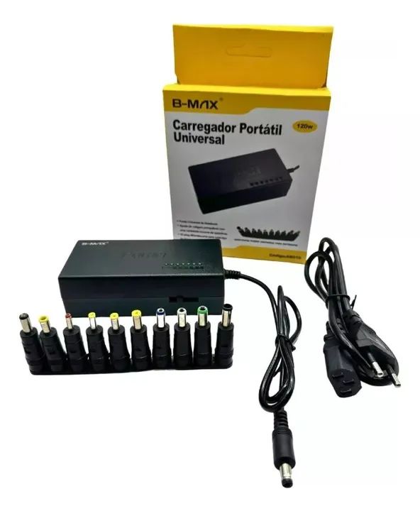 Fonte Carregador Universal Para Notebook Laptop 120w Bivolt Bmax Ab019 - Loja Coimbra 