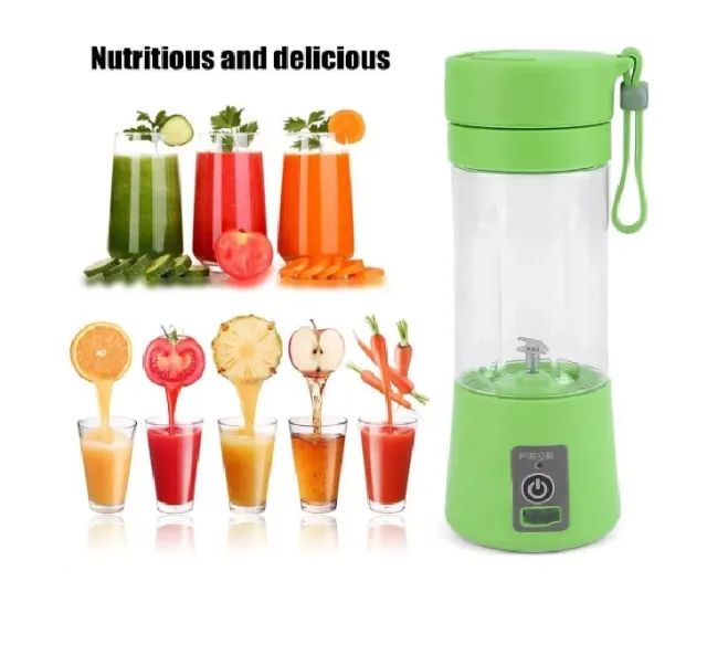 Mini Liquidificador Portátil, Bateria recarregável, com 4 lâminas - Foto 3