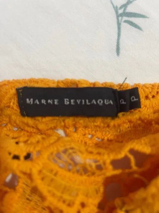 Saia de renda longa amarela - Foto 2