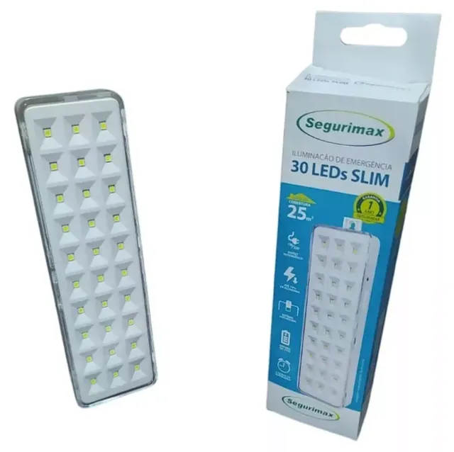 Luminária De Emergência 30 Leds Recarregável Portátil Bivolt
