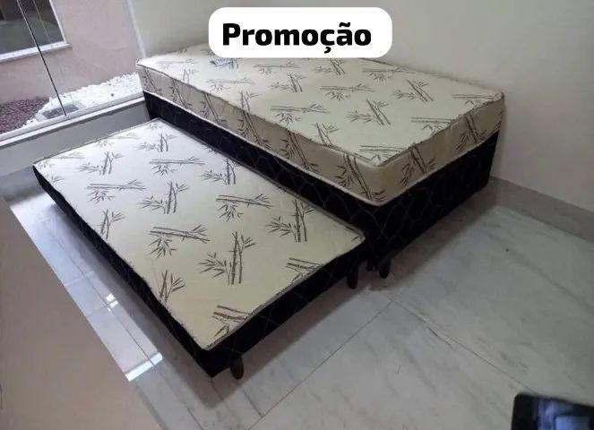 Cama box com auxilia(novo) brinde 