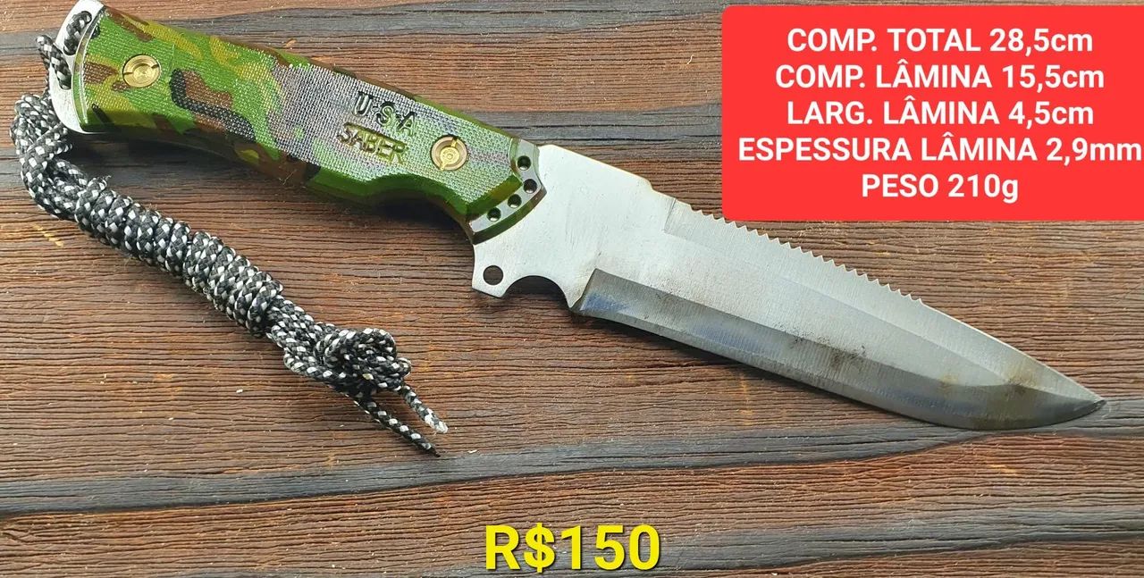 Faca tática robusta