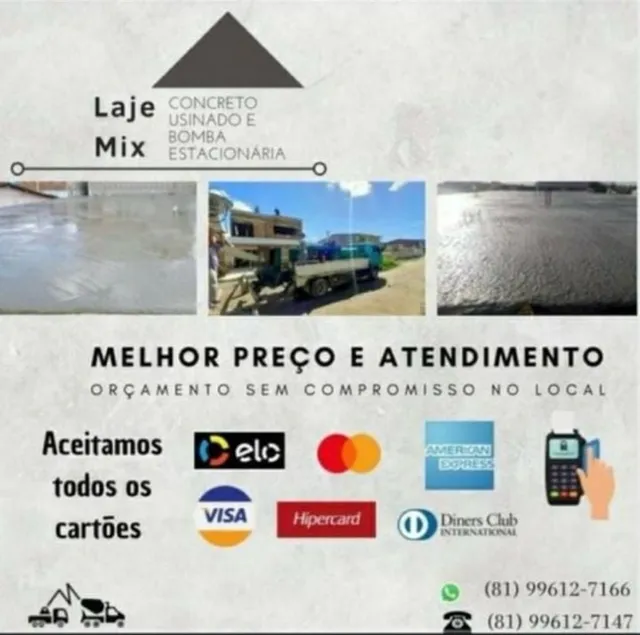 Concreto Usinado para laje Recife