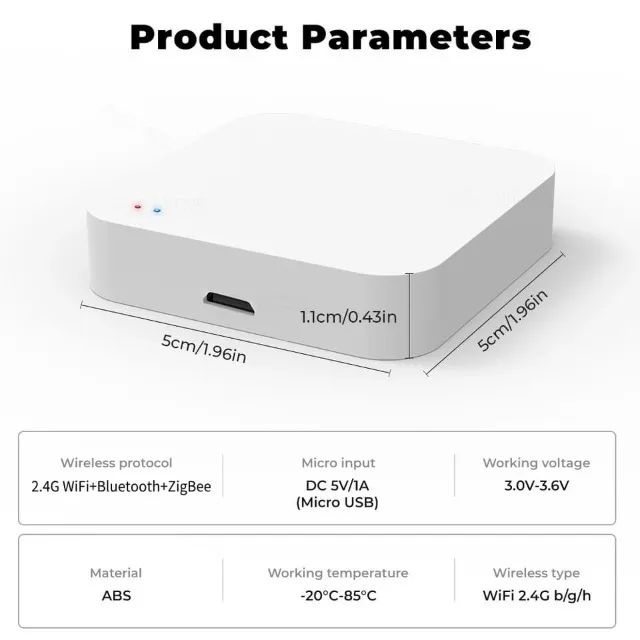 Hub Zigbee Wifi Bluetooth Tuya, Até 128 Conexões - Foto 5