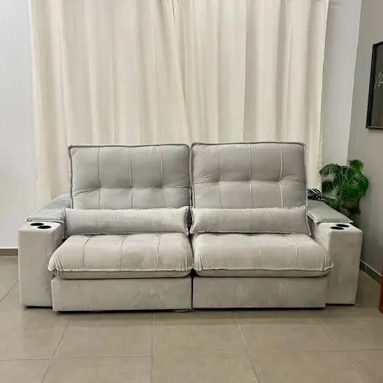 Sofá Retrátil e Reclinável Viena 2,50m Molas Ensacadas p75