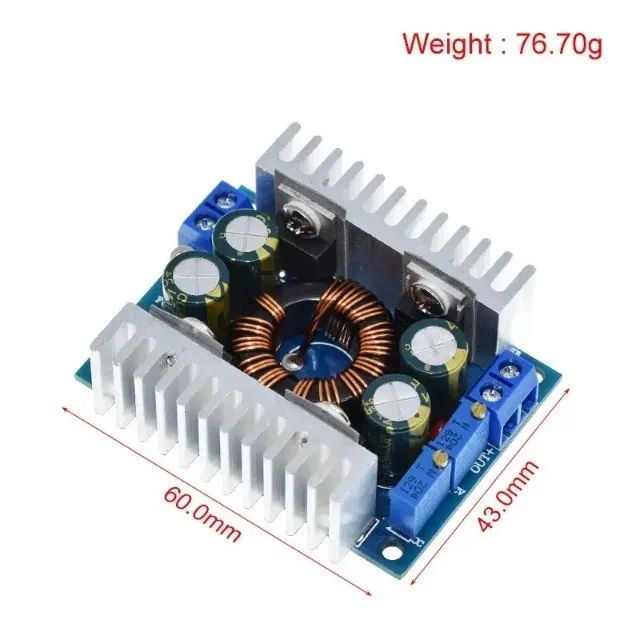 Módulo duplo Step Up e Step Down, Módulo Converter, Kit DIY, DC 5-30 a 1.25-30V, 8A - Foto 2