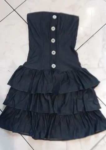 Vestido tomara que caia com lastex atrás 
