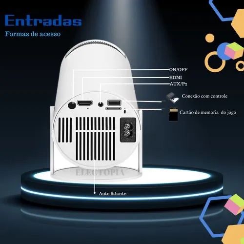 Projetor de imagens X10 plus com jogos - Foto 2