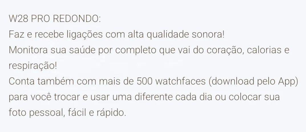 Relógio smartwatch w28 faz e recebe ligações, notificações de todas as redes sociais. - Foto 3