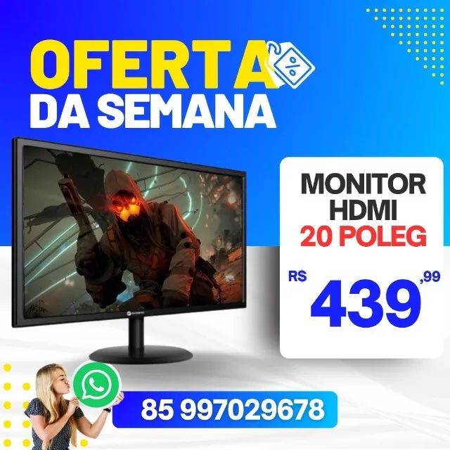 Monitor LED Office 20 polegadas novo e com garantia
