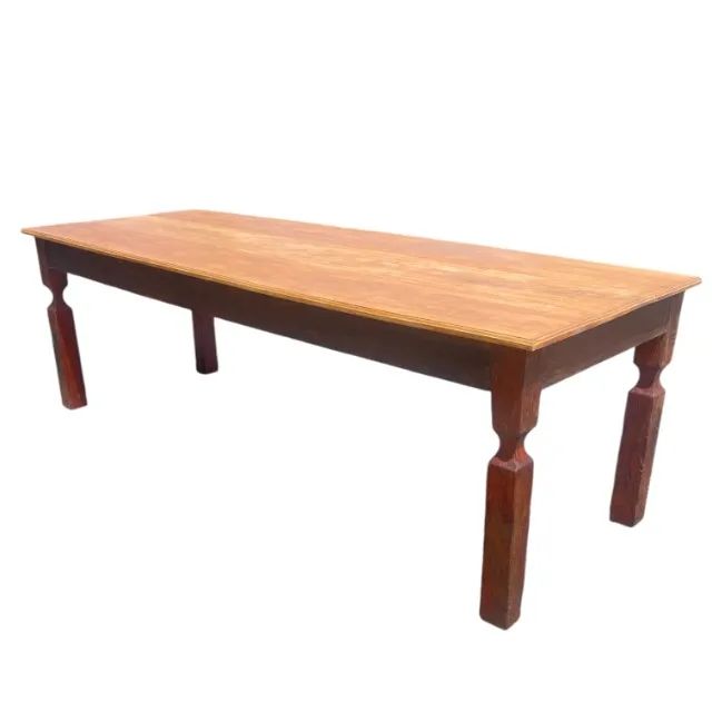 Mesa Rústica em Madeira Maciça 2,5m | Mesa Clássica Elegante para o Seu Espaço  - Foto 2