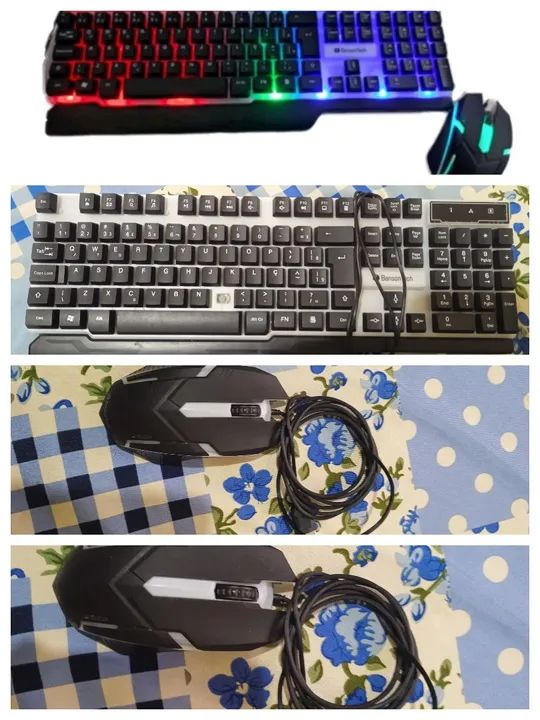 Kit Teclado e Mouse Gamer com Iluminação RGB - Foto 6