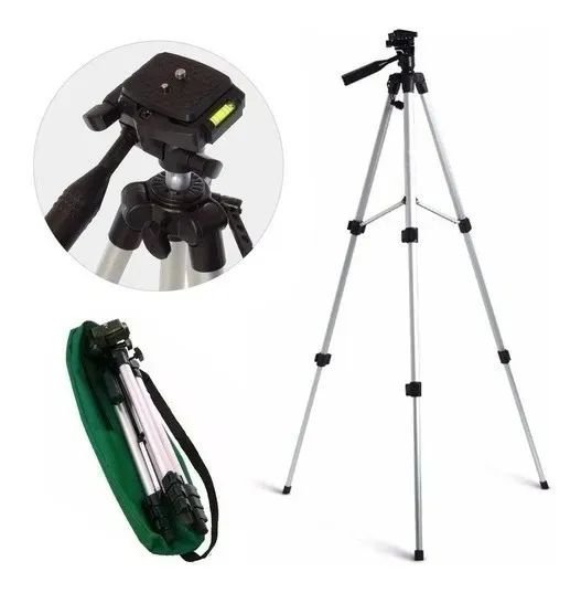 Tripé Ajustável Para Câmera Móvel De Mesa Portátil 1M - Foto 2