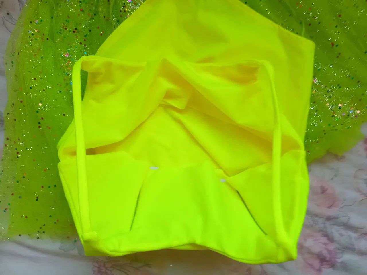 Kit carnaval body e saia tule verde limão  - Foto 2