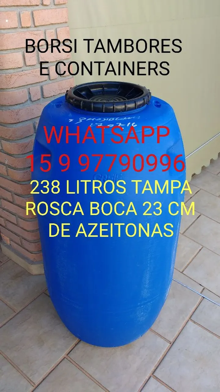 Bombona de 238 Litros de Alimento Várias Utilidades