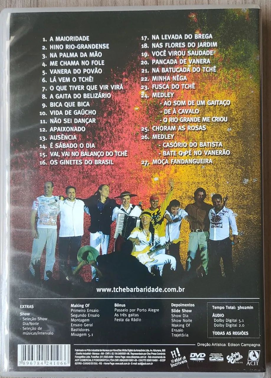 DVD Tchê Barbaridade Ao vivo em Porto Alegre - CDs, DVDs etc