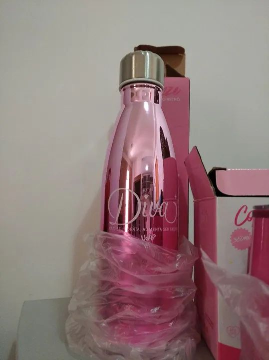 Garrafa de água térmica Diva - Rosa - Foto 3