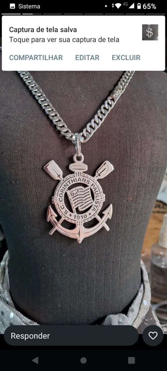 Pingente time !!! Santos/  Corinthians / Palmeiras  - Foto 2