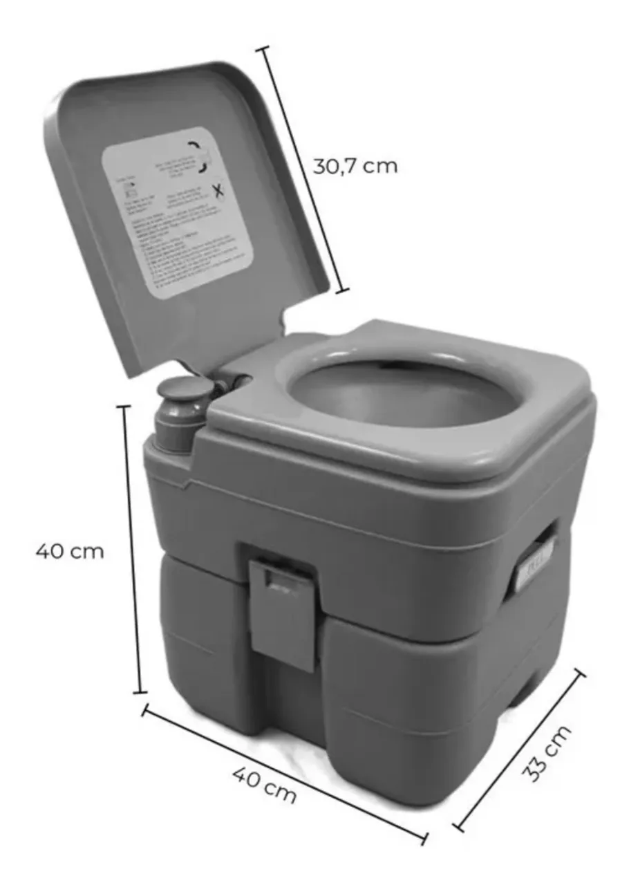 Vaso Sanitário Portátil Compacto para Camping e Viagens