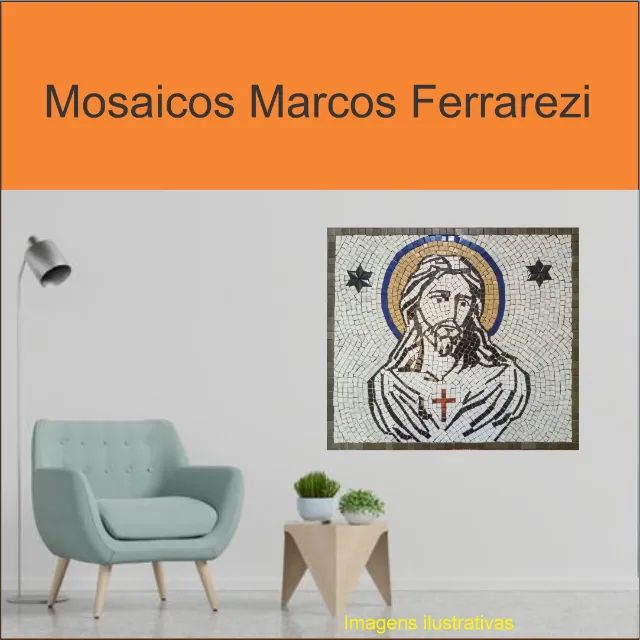 Mosaico face de Jesus Pantocrator  - Foto 3