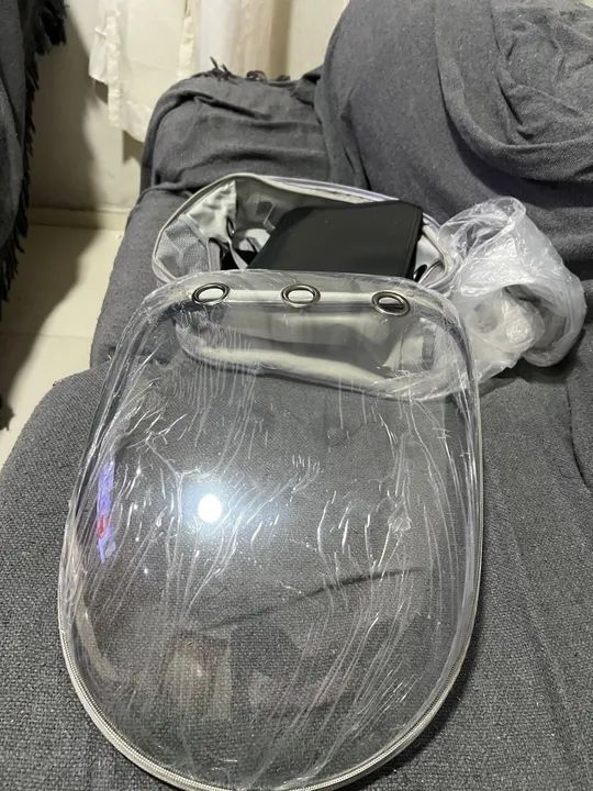 Mochila Pet cinza