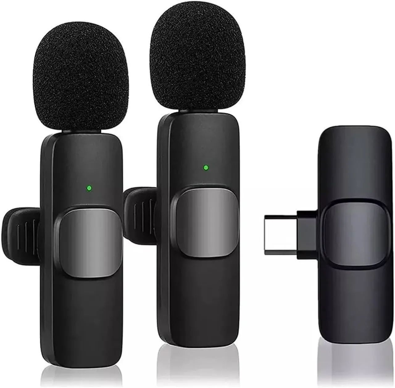 Microfone Lapela Duplo Tipo C - Novo