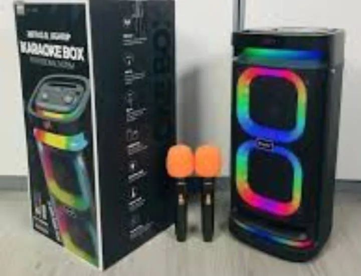 Mega caixa de som potente amplificada 2 microfone sem fio Bluetooth 700w - Foto 4