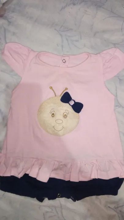 Body Bebê Menina Abelhinha