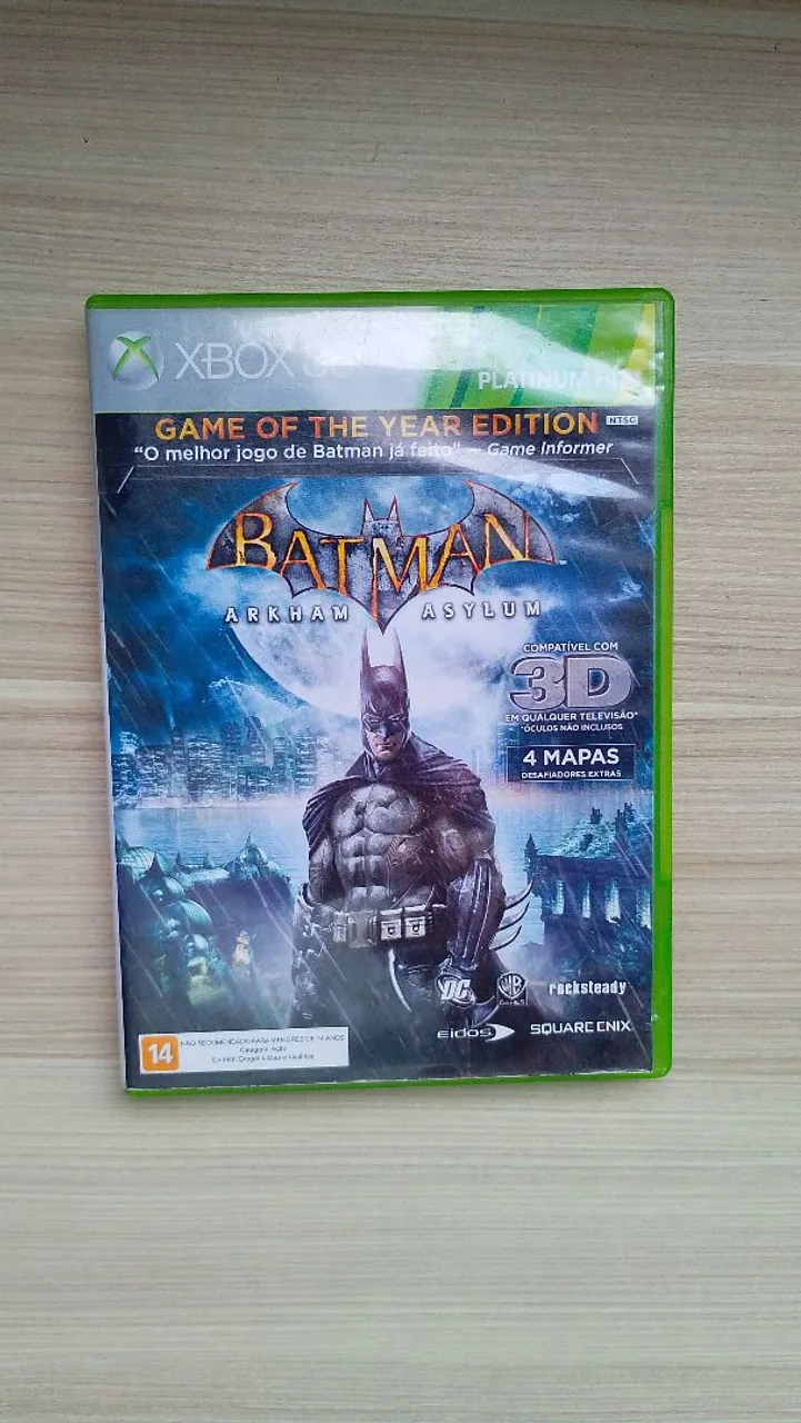 XBOX 360, CD: Batman, Arkham Asylum.