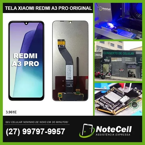 Tela Display Para Xiaomi Redmi A3 Pro - Instalação Expressa em 30 Minutos!!