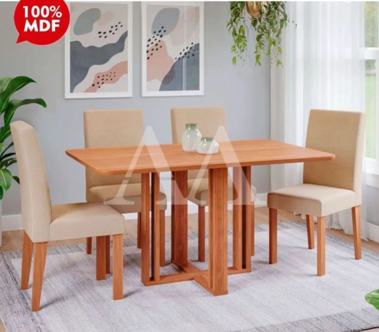 Mesa Com 4 Cadeiras 