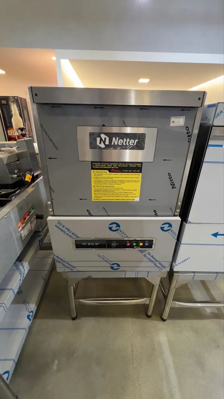 Máquina lavar louça Netter 210 3T 380v- pronta entrega - 