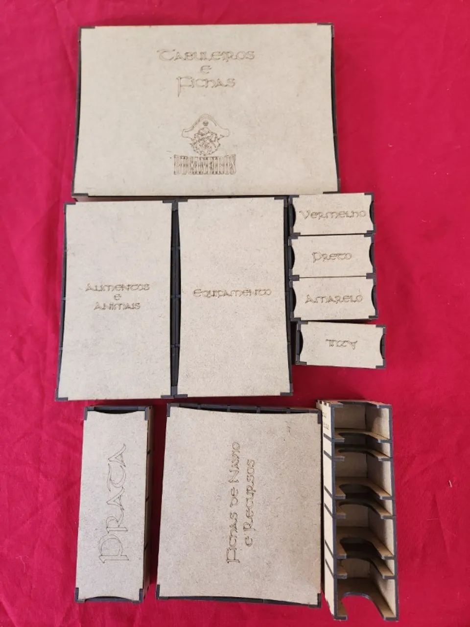 Insert Organizador MDF do jogo de tabuleiro boardgame Banquete a Odin