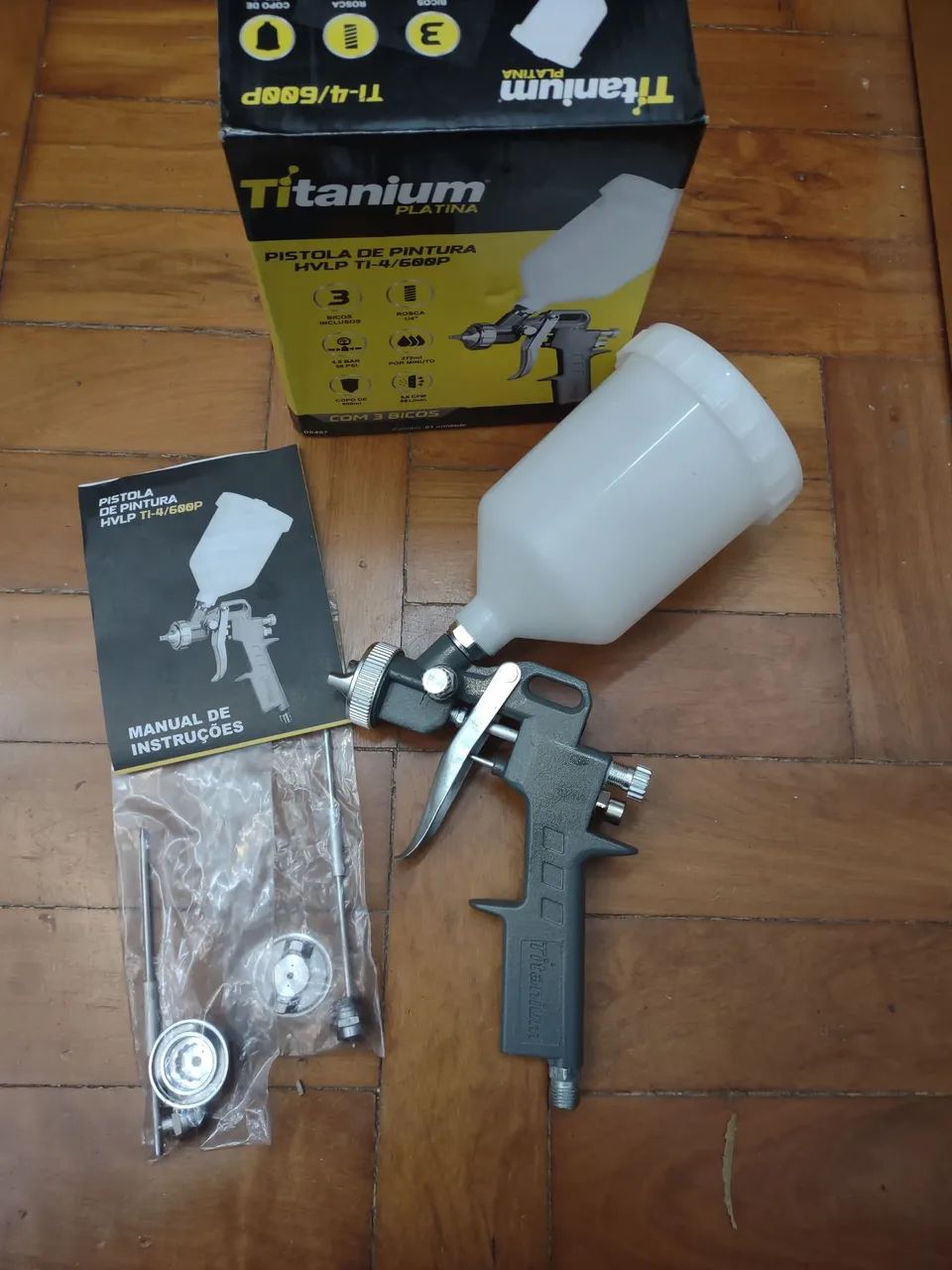 Pistola de pintura por gravidade HVLP titanium 