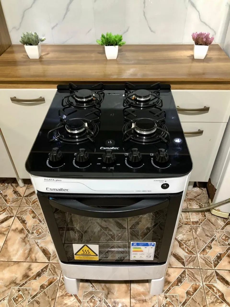 VENDO FOGÃO MODELO ESMALTEC 04 BOCAS MESA DE VIDRO  - Foto 2