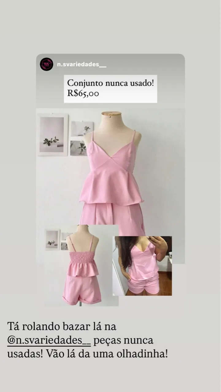 Conjunto Rosa Nunca Usado!