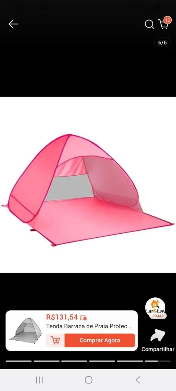 Tenda de praia automática,com proteção UV 50. Em promoção. Novas. 