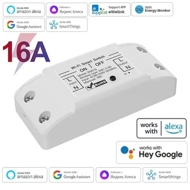 Wifi App alexa Relé Inteligente Remoto Sem Fio