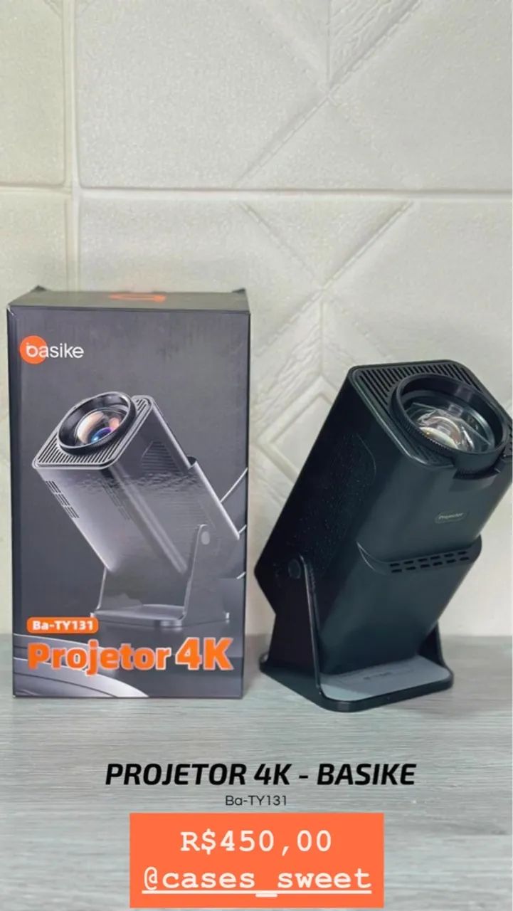 Projetor 4K Basike - Alta resolução e Imersão
