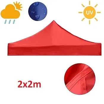 Tenda Gazebo 2x2 Articulado Em Aço Com lona Sanfonada - VERMELHO<br> - Foto 2