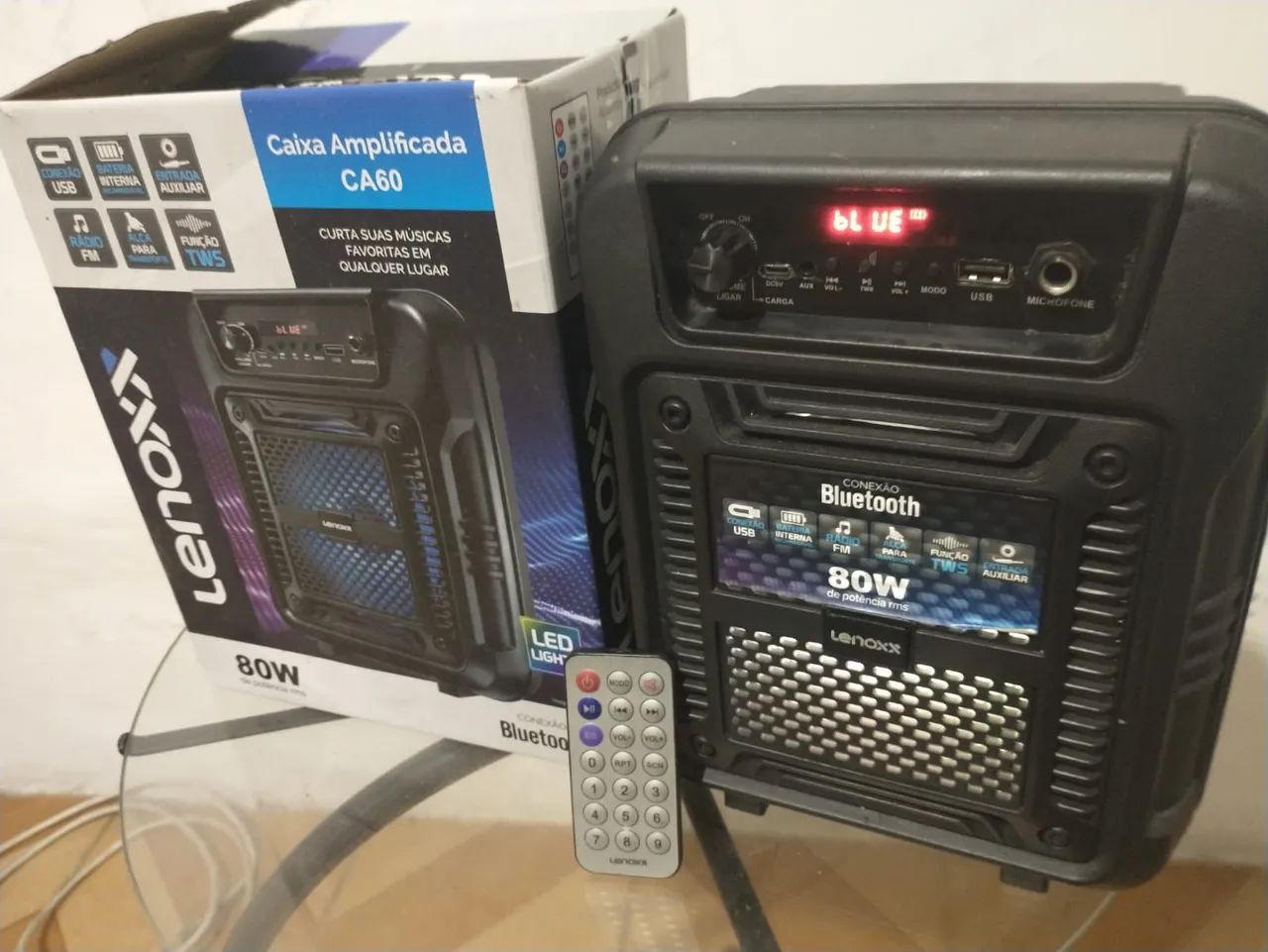 Caixa de Som Lenoxx CA60 Bluetooth 80W ( aceito Pix e cartão)