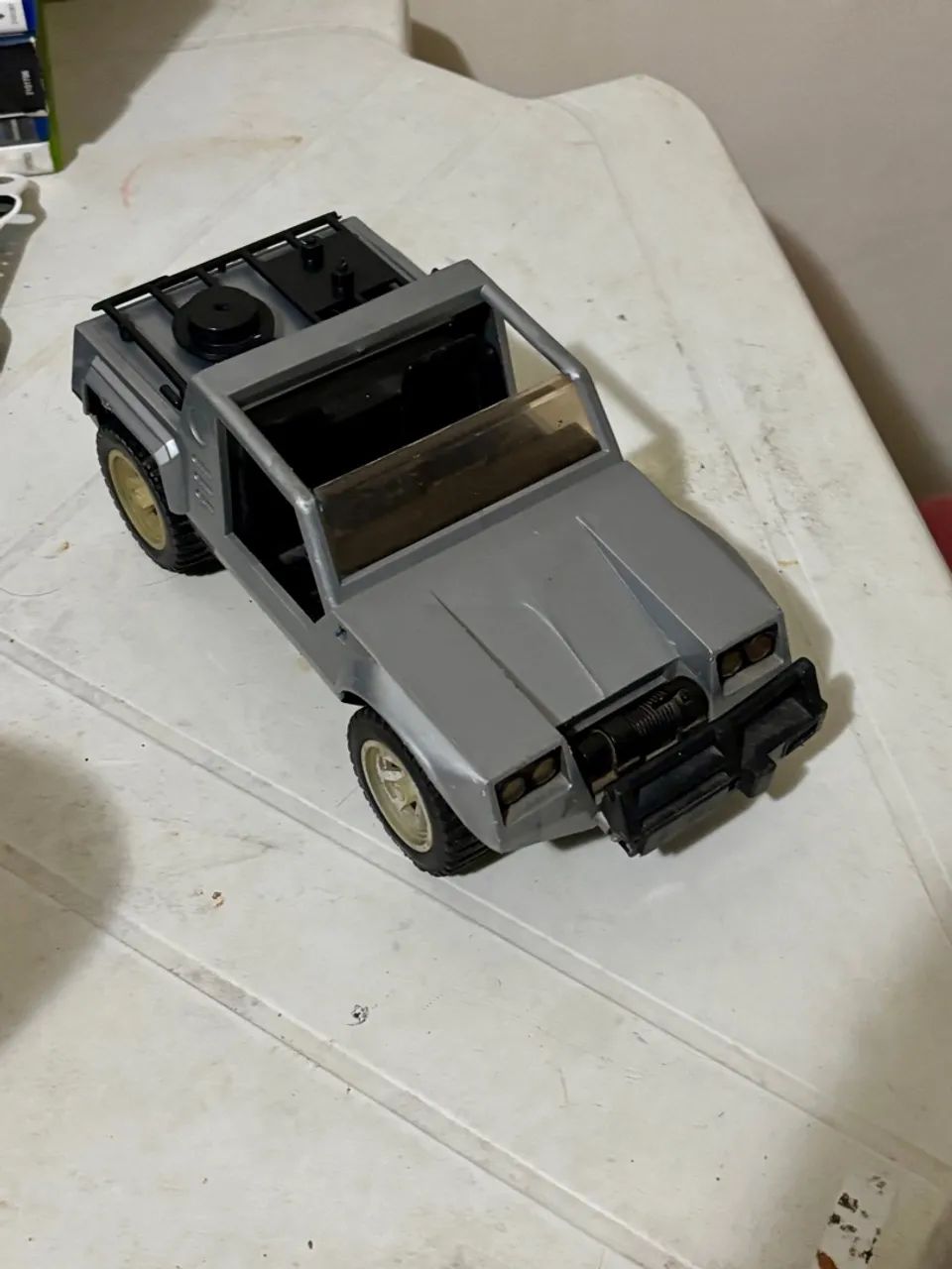 Carrinho Brinquedo Jeep Antigo Fricção Glasslite