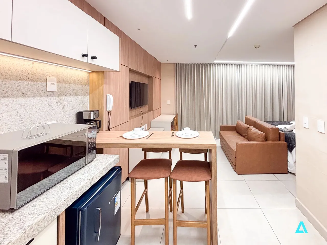 Studio Decorado para aluguel no Brookfield Towers, Jardim Goiás - Goiânia - GO