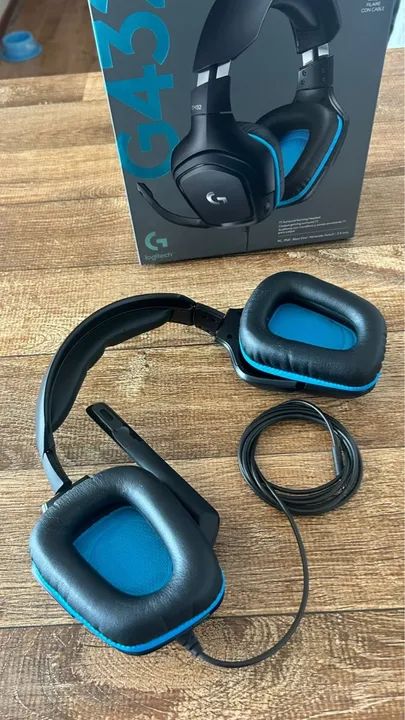 VENDO Headset Logitech G432 - Som Surround 7.1