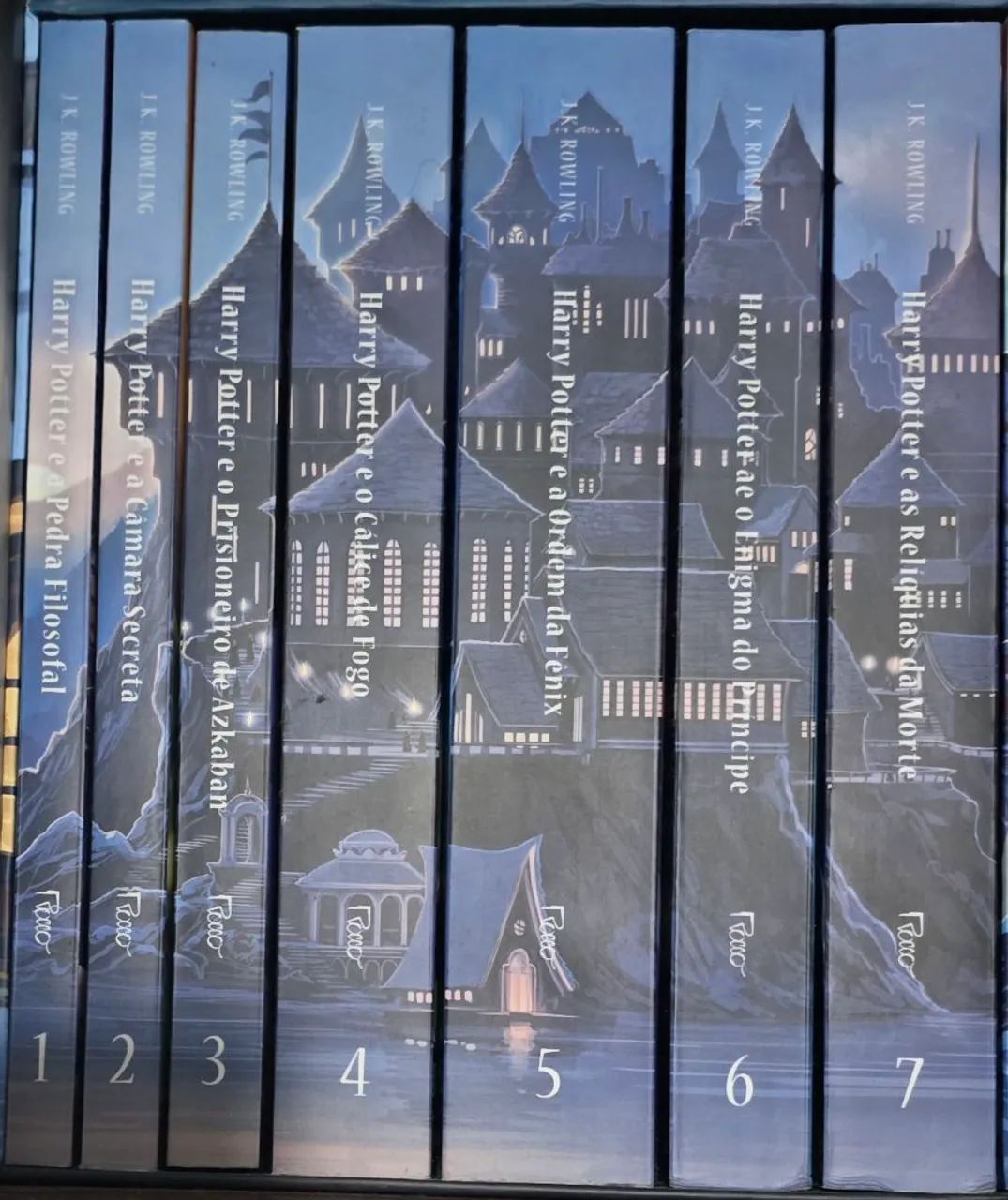 Box Harry Potter  Scholastic - castelo (caixa azul)