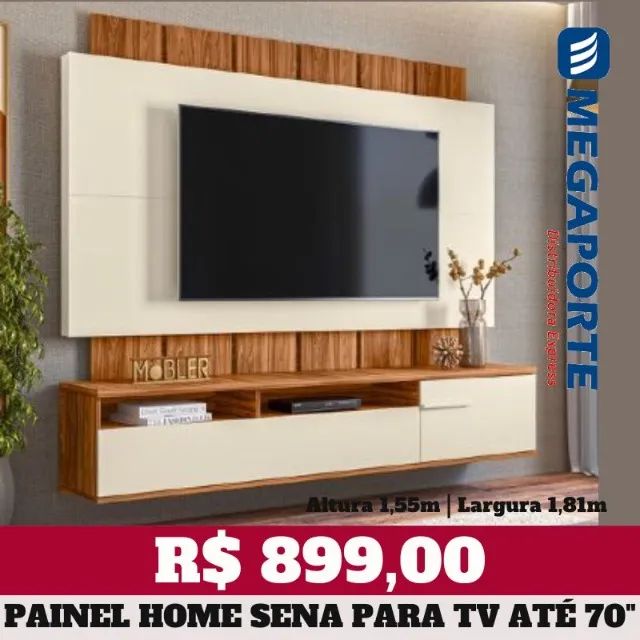 Painel Home Suspenso para Televisão até 70" (Novo) Entrega Grátis!  - Foto 3
