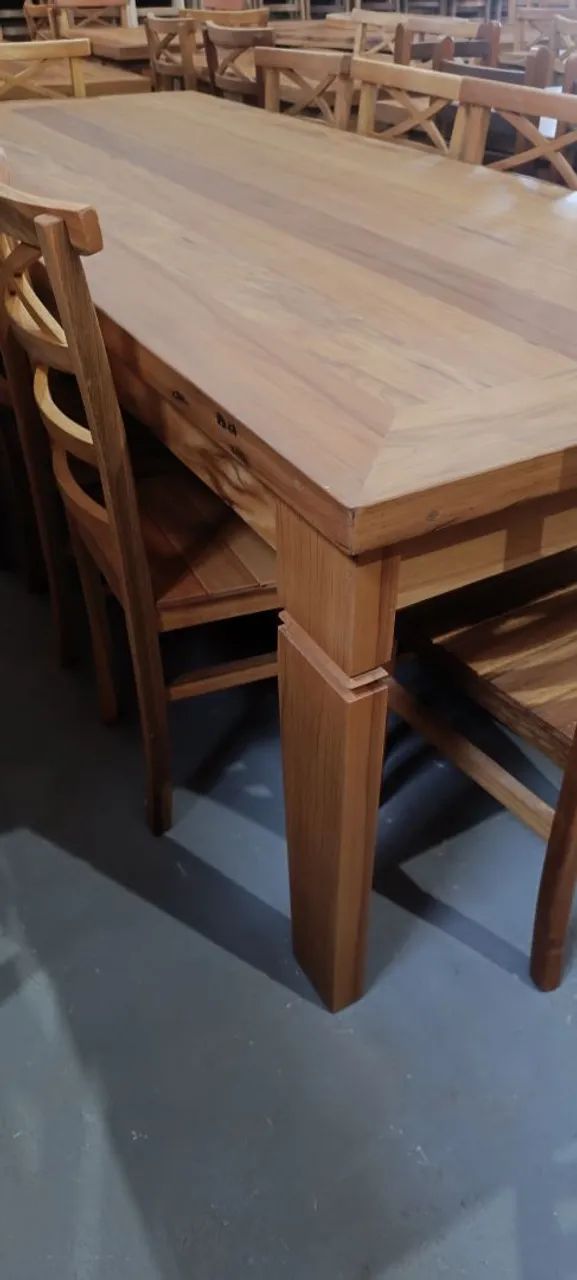 Mesa com 10 cadeiras 2.50x1 $ 4899,00 frete grátis nova e a pronta entrega - Foto 5