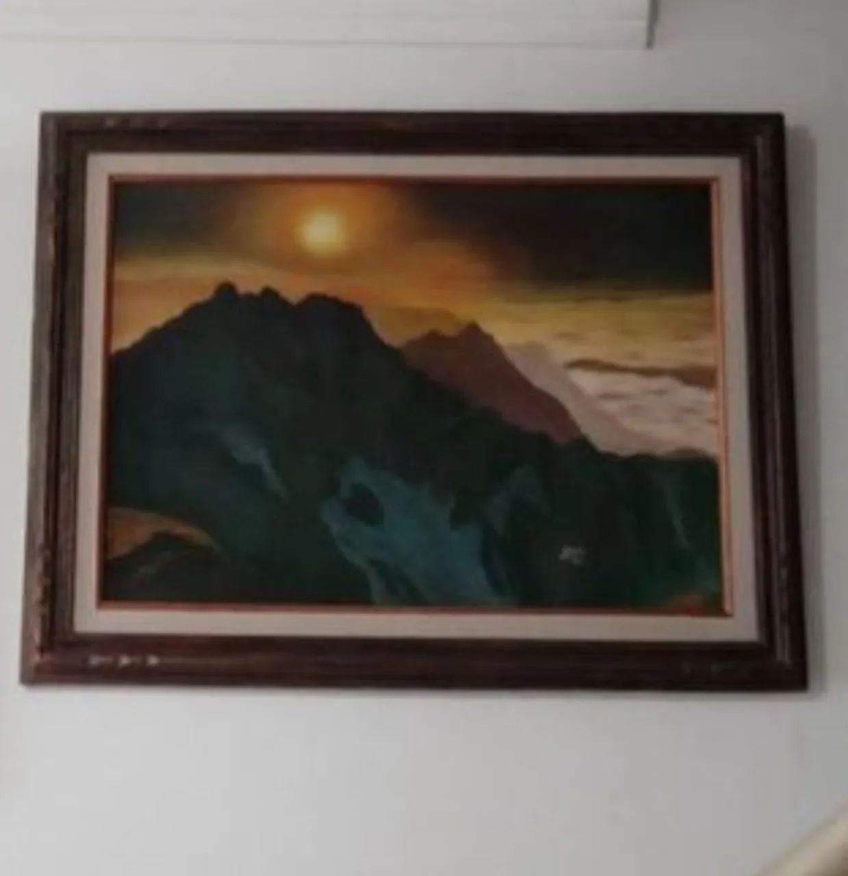 Quadro antigo oleo sobre tela